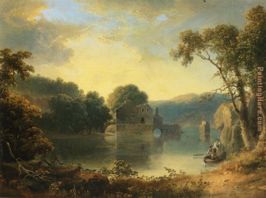 Ruins in a Landscape painting - Thomas Doughty Ruins in a Landscape art painting